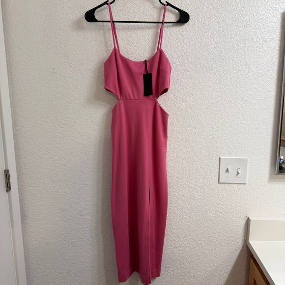 h:ours Haydon midi dress in pink size small BNWT - Picture 1 of 6